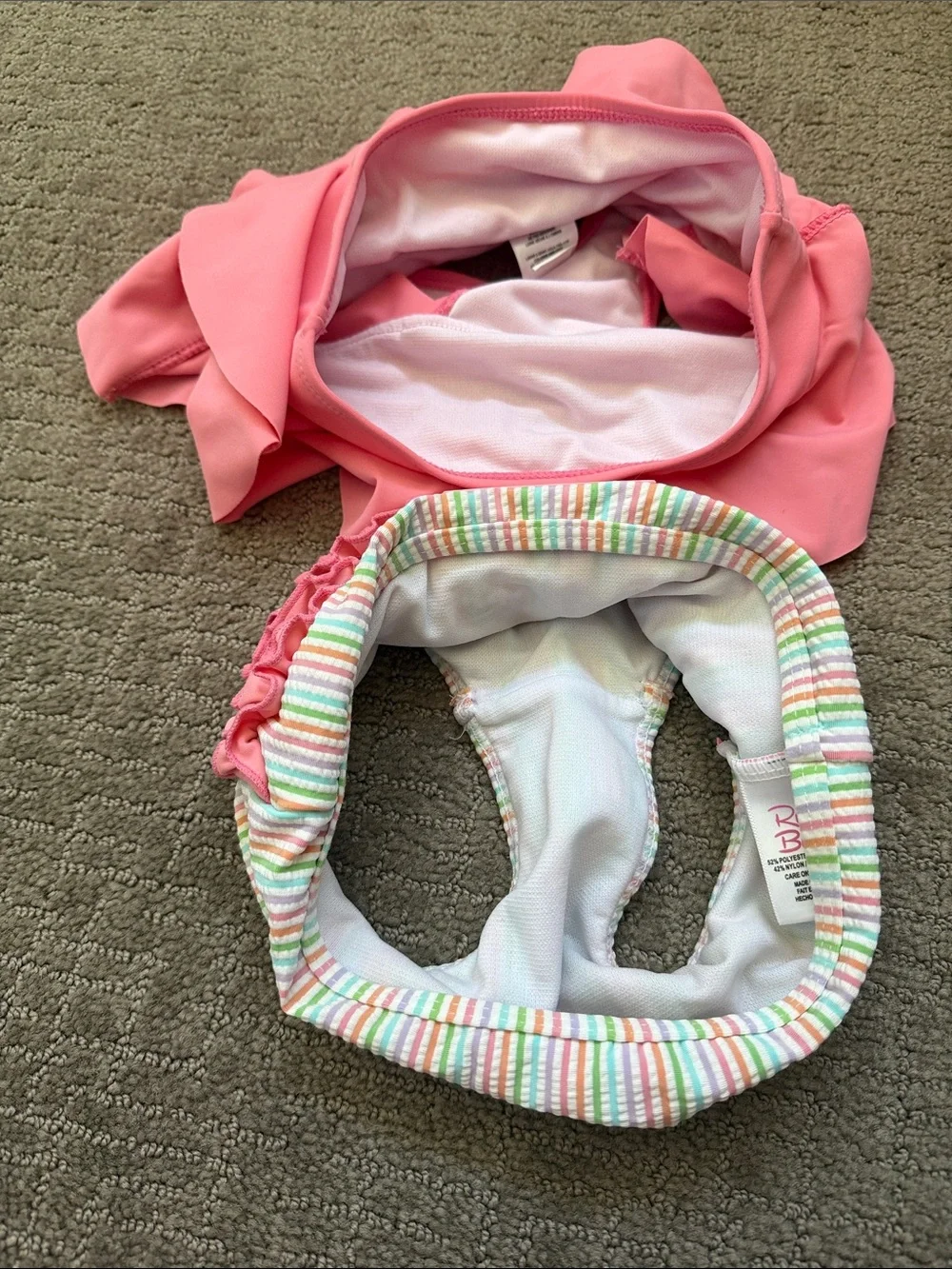 Girls' Pink Ruffle Butts Tankini TSwim Set